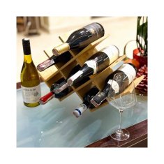 BRUNBESTE Bambusovo stojalo za vino za 8 steklenic 3804