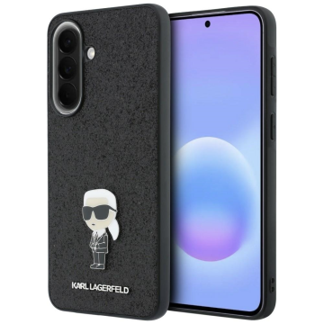 Karl Lagerfeld Originalen ovitek Samsung Galaxy A57 - Glitter IML NFT Iconic - črn ovitek z bleščicami - KLHCSA57GKNPSK
