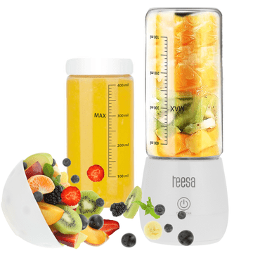 Teesa Prenosni brezžični potovalni mešalnik s stekleno skodelico 450 ml 100 W