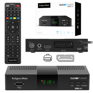 shumee DVB-T2 H.265 HEVC sprejemnik Kruger&Matz HDMI SCART PVR EPG USB dekoder