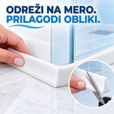 HOME & MARKER® Tuš pregrada AQUABARRIER – 2 m, vodoodporna, odporna na korozijo, enostavna namestitev | AQUABARRIER