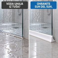 HOME & MARKER® Tuš pregrada AQUABARRIER – 2 m, vodoodporna, odporna na korozijo, enostavna namestitev | AQUABARRIER