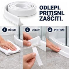 HOME & MARKER® Tuš pregrada AQUABARRIER – 2 m, vodoodporna, odporna na korozijo, enostavna namestitev | AQUABARRIER