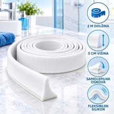 HOME & MARKER® Tuš pregrada AQUABARRIER – 2 m, vodoodporna, odporna na korozijo, enostavna namestitev | AQUABARRIER