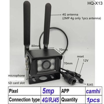 KJB Zunanja IP kamera 4G, 5MP 4G / 2.8 mm