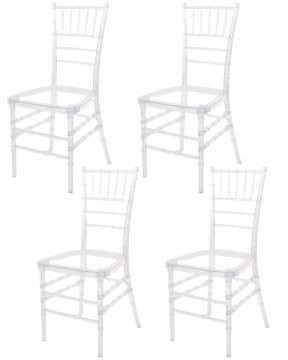 Chiavari stoli prozorni, 4 kosi, elegantni, stoli za poročno banketo
