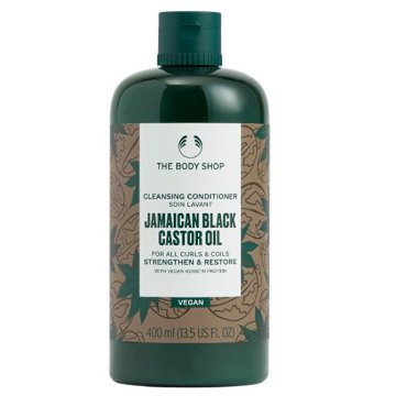 The Body Shop Balzam brez izpiranja za kodraste in valovite lase Jamajško olje črnega ricinusa (čistilni balzam) 400 ml