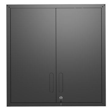 SONNENH Jeklena viseča omarica za delavnico 75 × 30 × 77 cm, črna, dvojna vrata s ključavnico, ena nastavljiva polica in dva zaprta odlagalna prostora