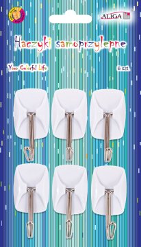 Aliga samolepilne kljukice s premičnim držalom 2x3cm 6 kosov | PH-2822