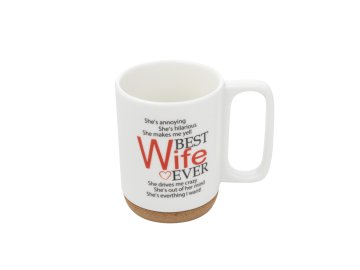 Florina skodelica Best Wife na stojalu 280 ml