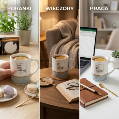 Florina biserno modra porcelanasta skodelica s pokrovom in žličko 350 ml
