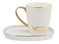 Florina Darilna skodelica Moustache iz porcelana 360 ml