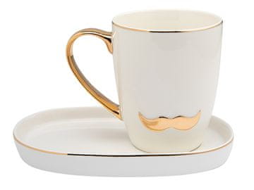 Florina Darilna skodelica Moustache iz porcelana 360 ml