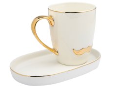 Florina Darilna skodelica Moustache iz porcelana 360 ml