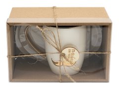 Florina Darilna skodelica Moustache iz porcelana 360 ml