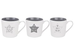 Florina Grey Stars keramična skodelica za kavo in čaj 380 ml