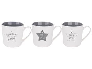 Florina Grey Stars keramična skodelica za kavo in čaj 380 ml