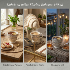 Florina Bohema skodelica s pecljem 440 ml