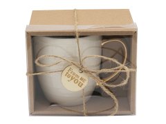 Florina Darilna skodelica iz porcelana Paski 420 ml