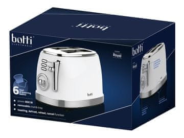 BOTTI Electronic Royal Line 850 W opekač kruha z 2 predelkoma