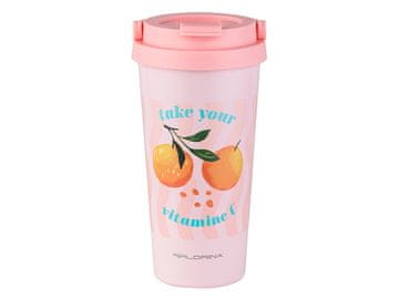 Florina Termo vrček Orange Happy iz nerjavečega jekla 500 ml