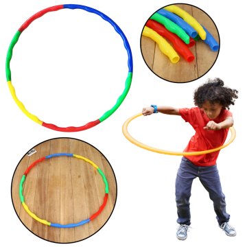 slomart LEAN TOYS Sestavljiv Hula Hop z masažnimi izboklinami, 8 delov