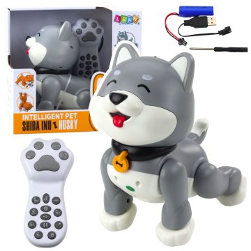Robot LEAN TOYS Interaktivni robot pes Husky RC, glasovno voden, z raznimi triki