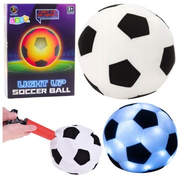 slomart LEAN TOYS Svetleča nogometna žoga za otroke (črno-bela)