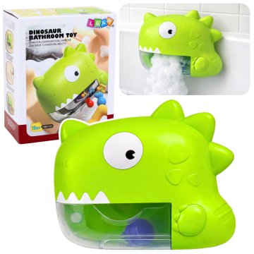 slomart LEAN TOYS Pralna igrača morski pes, stroj za peno, zelena