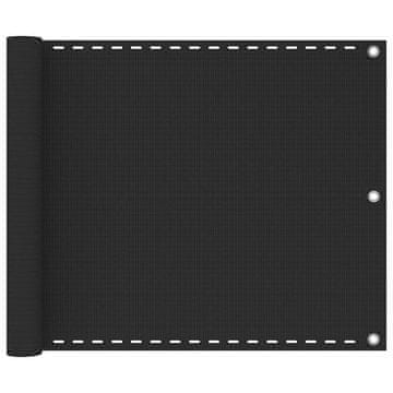 Vidaxl Balkonsko platno HDPE 75x500 cm antracitno