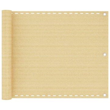Vidaxl Balkonsko platno bež 75x400 cm HDPE