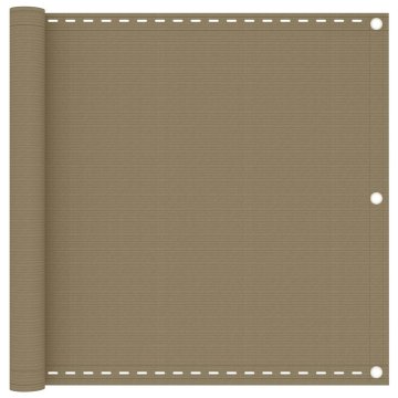 Vidaxl Balkonsko platno taupe 90x600 cm HDPE