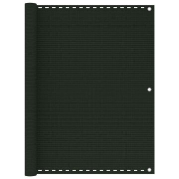 Vidaxl Balkonsko platno temno zeleno 120x400 cm HDPE