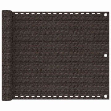 Vidaxl Balkonsko platno rjavo 75x300 cm HDPE