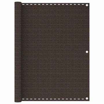 Vidaxl Balkonsko platno rjavo 120x400 cm HDPE