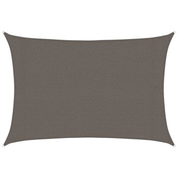 Vidaxl Senčno jadro 160 g/m² antracitno 3x4 m HDPE