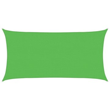 Vidaxl Senčno jadro 160 g/m² svetlo zeleno 2x4 m HDPE