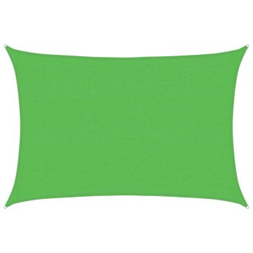 Vidaxl Senčno jadro 160 g/m² svetlo zeleno 2,5x3,5 m HDPE