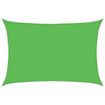 Vidaxl Senčno jadro 160 g/m² svetlo zeleno 3,5x5 m HDPE