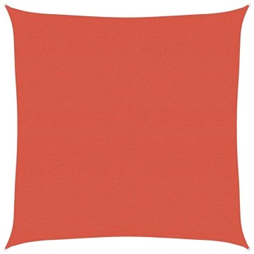Vidaxl Senčno jadro 160 g/m² kvadratno terakota 4,5x4,5 m HDPE