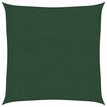 Vidaxl Senčno jadro 160 g/m² temno zeleno 2,5x2,5 m HDPE