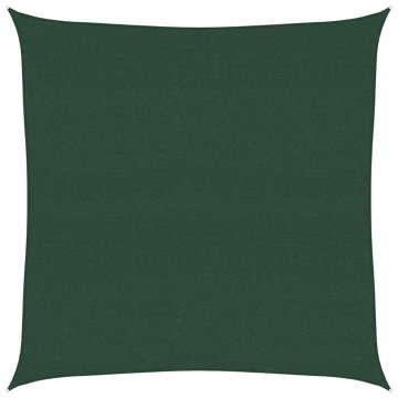 Vidaxl Senčno jadro 160 g/m² temno zeleno 5x5 m HDPE