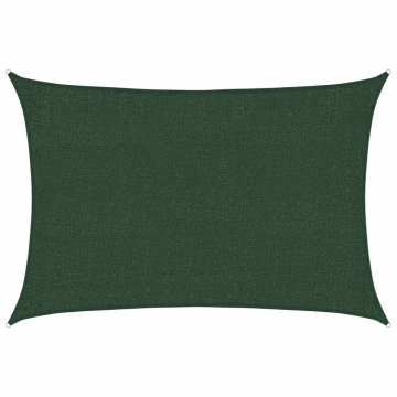 Vidaxl Senčno jadro 160 g/m² temno zeleno 2x2,5 m HDPE
