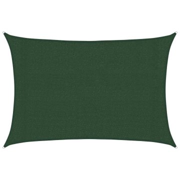 Vidaxl Senčno jadro 160 g/m² temno zeleno 3x4 m HDPE