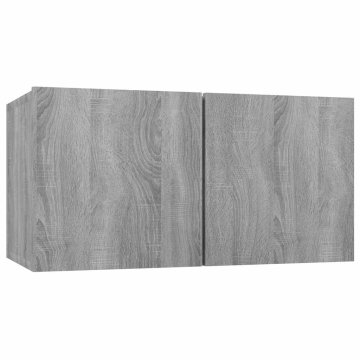 Vidaxl Viseča TV omarica siva sonoma 60x30x30 cm inženirski les
