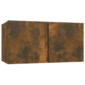 Vidaxl Viseča TV omarica dimljeni hrast 60x30x30 cm inženirski les