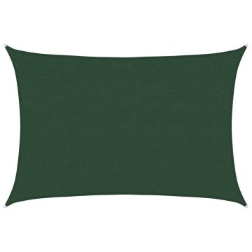 Vidaxl Senčno jadro 160 g/m² temno zeleno 4x6 m HDPE