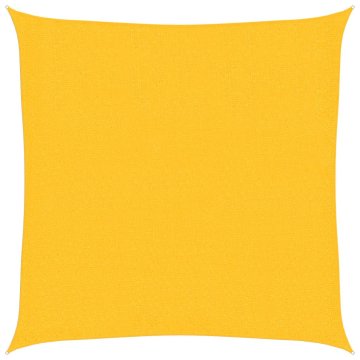 Vidaxl Senčno jadro 160 g/m² rumeno 2,5x2,5 m HDPE