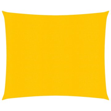 Vidaxl Senčno jadro 160 g/m² kvadratno rumeno 5x5 m HDPE