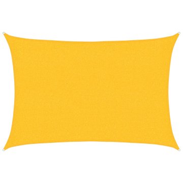 Vidaxl Senčno jadro 160 g/m² pravokotno rumeno 2x3 m HDPE